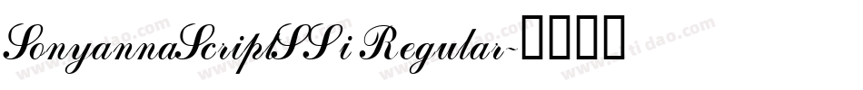 SonyannaScriptSSi Regular字体转换